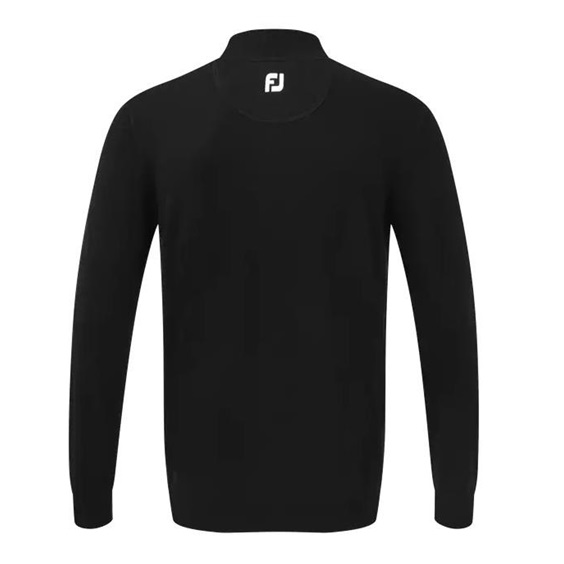 FootJoy Wool Blend 1/2 Zip Herren Pullover, schwarz