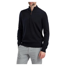 FootJoy Wool Blend 1/2 Zip Herren Pullover, dunkelblau