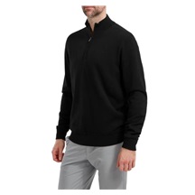 FootJoy Wool Blend Lined 1/2 Zip Herren Pullover, schwarz