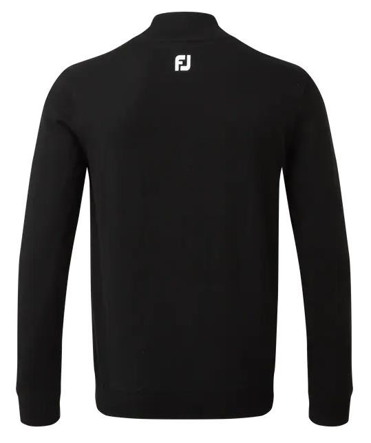 FootJoy Wool Blend Lined 1/2 Zip Herren Pullover, schwarz