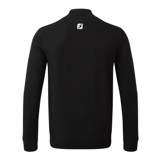 FootJoy Wool Blend Lined 1/2 Zip Herren Pullover, schwarz