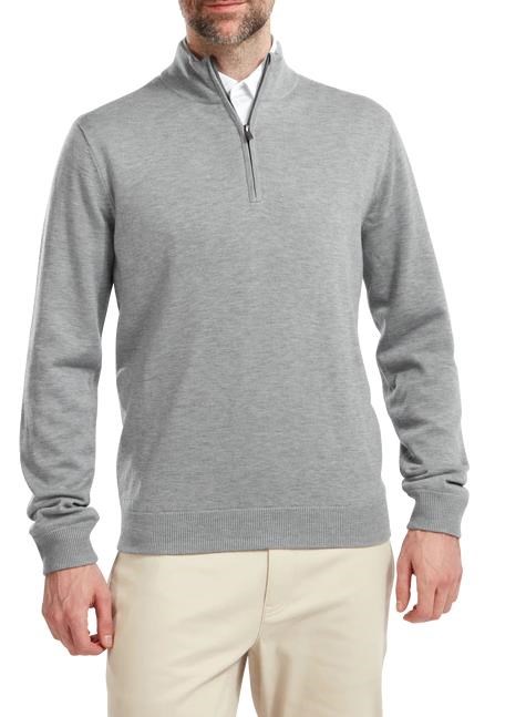 FootJoy Wool Blend Lined 1/2 Zip Herren Pullover, grau