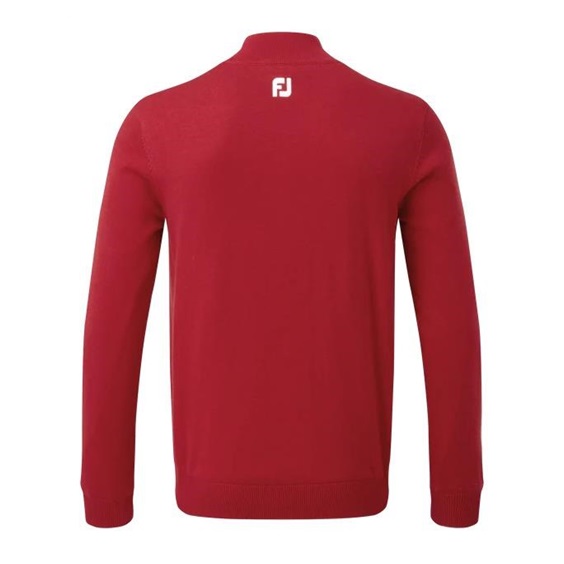 FootJoy Wool Blend Lined 1/2 Zip Herren Pullover, rot