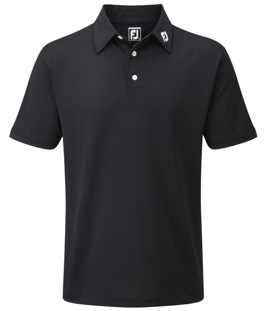 FootJoy Stretch Pique Solid Herren Poloshirt, schwarz