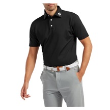 FootJoy Stretch Pique Solid Herren Poloshirt, schwarz