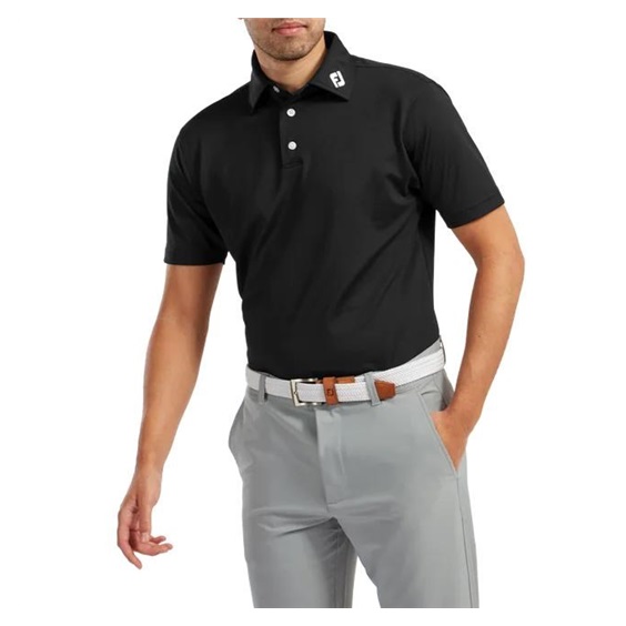 FootJoy Stretch Pique Solid Herren Poloshirt, schwarz