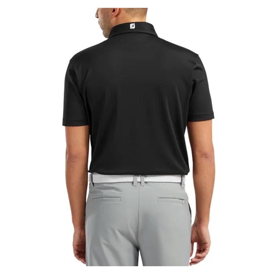 FootJoy Stretch Pique Solid Herren Poloshirt, schwarz