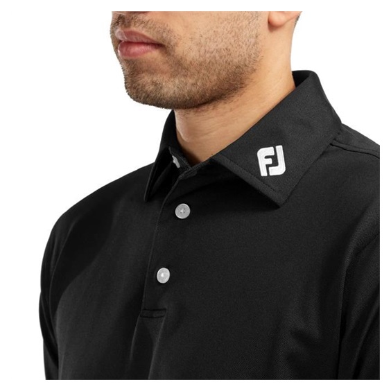FootJoy Stretch Pique Solid Herren Poloshirt, schwarz