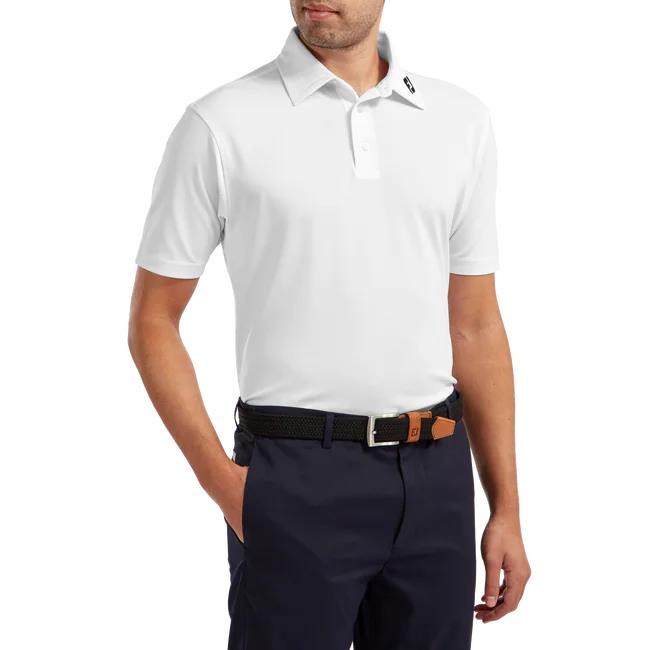 FootJoy Stretch Pique Solid Herren Poloshirt, weiss