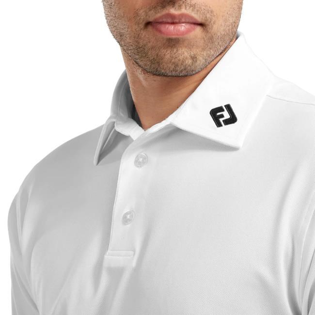 FootJoy Stretch Pique Solid Herren Poloshirt, weiss