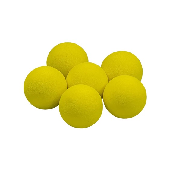 Longridge Yellow Foam Trainingsbälle, 6Stk.