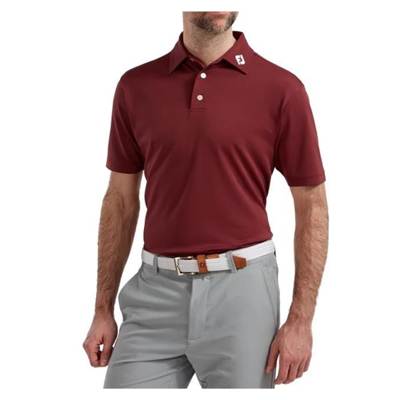 FootJoy Stretch Pique Solid Athletic Fit, maroon