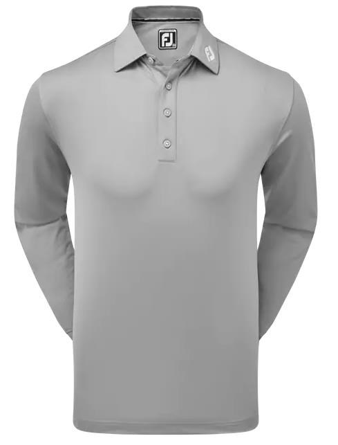 FootJoy Thermolite Herren Langarm-Polo, grau