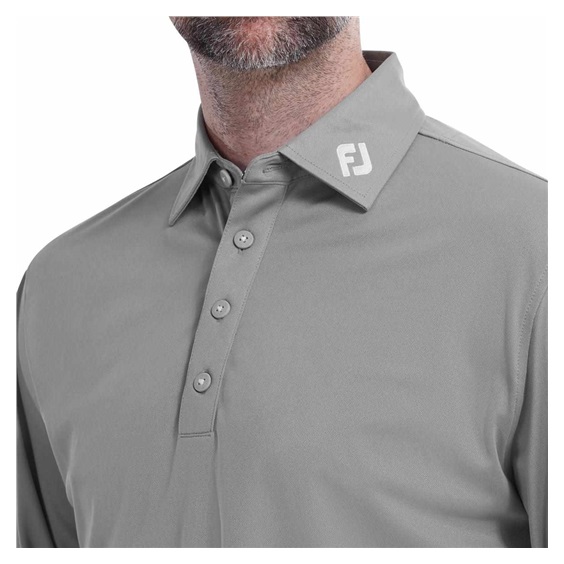 FootJoy Thermolite Herren Langarm-Polo, grau