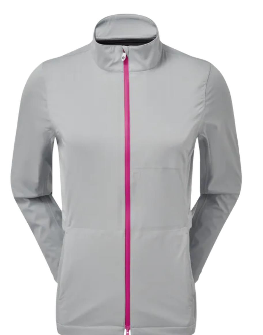 FootJoy Hydroknit 1/2 Zip Waterproof Damenjacke, grau/rosa