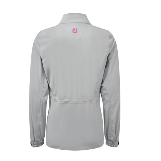 FootJoy Hydroknit 1/2 Zip Waterproof Damenjacke, grau/rosa