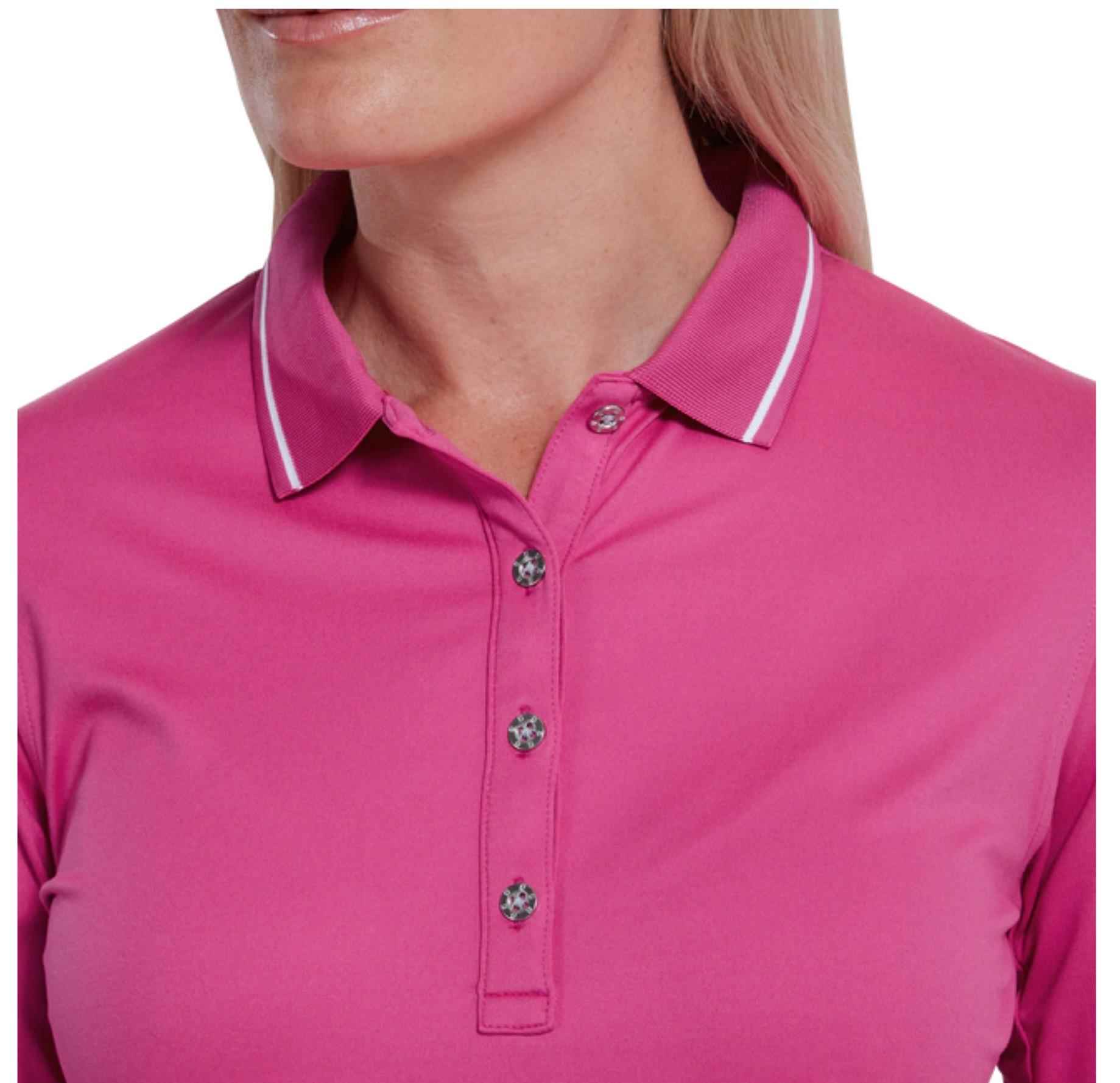FootJoy Thermal Long Sleeved Damen Poloshirt, rosa