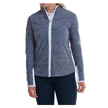 FootJoy Full Zip Space Dye Fleece Damen Sweatshirt, dunkelblau/weiss