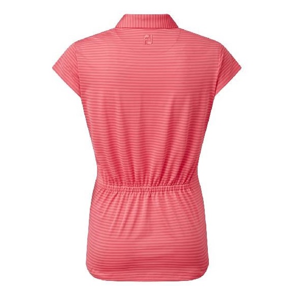 FootJoy Tonal Stripe Lisle Damen Poloshirt, coral