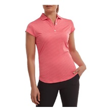 FootJoy Tonal Stripe Lisle Damen Poloshirt, coral