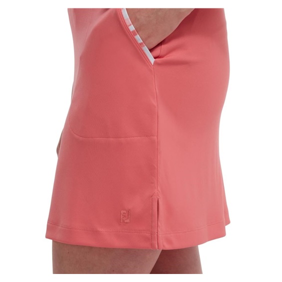 FootJoy Interlock Watercolour Trim Golfrock, bright coral