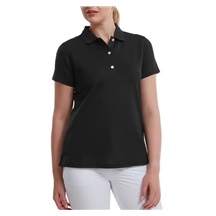 FootJoy Stretch Pique Solid Damen Poloshirt, schwarz