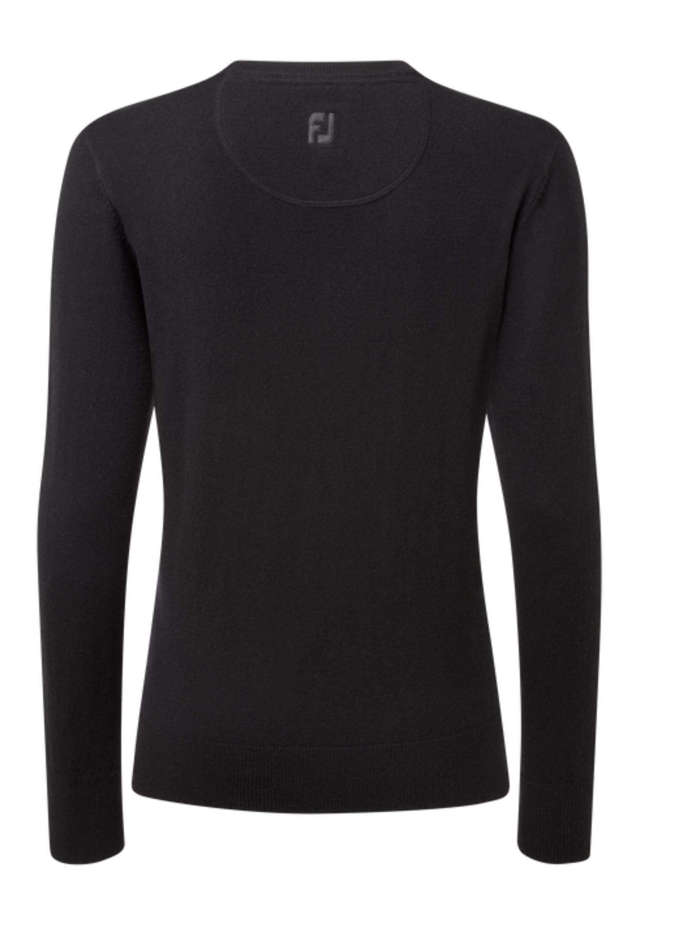FootJoy Wool Blend V-Neck Damen Pullover, schwarz