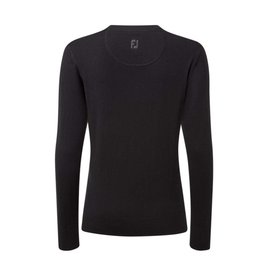 FootJoy Wool Blend V-Neck Damen Pullover, schwarz