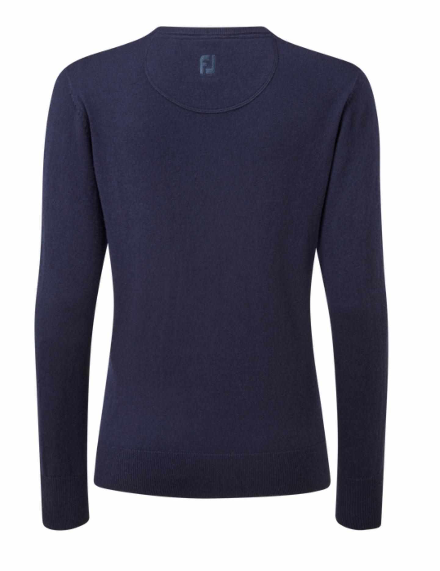 FootJoy Wool Blend V-Neck Damen Pullover, dunkelblau