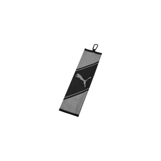 Puma Tri-Fold Golfhandtuch, grau/schwarz