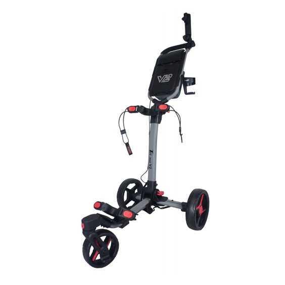 Axglo Tri-360 V2 Golf Trolley, grau/rot