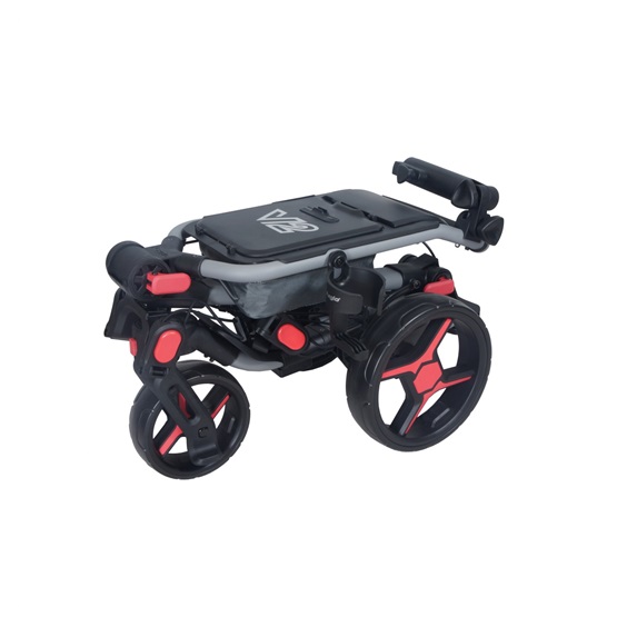 Axglo Tri-360 V2 Golf Trolley, grau/rot