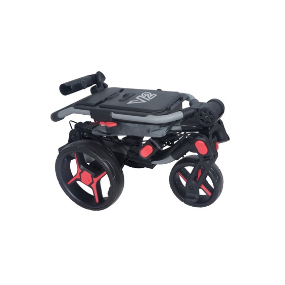 Axglo Tri-360 V2 Golf Trolley, grau/rot