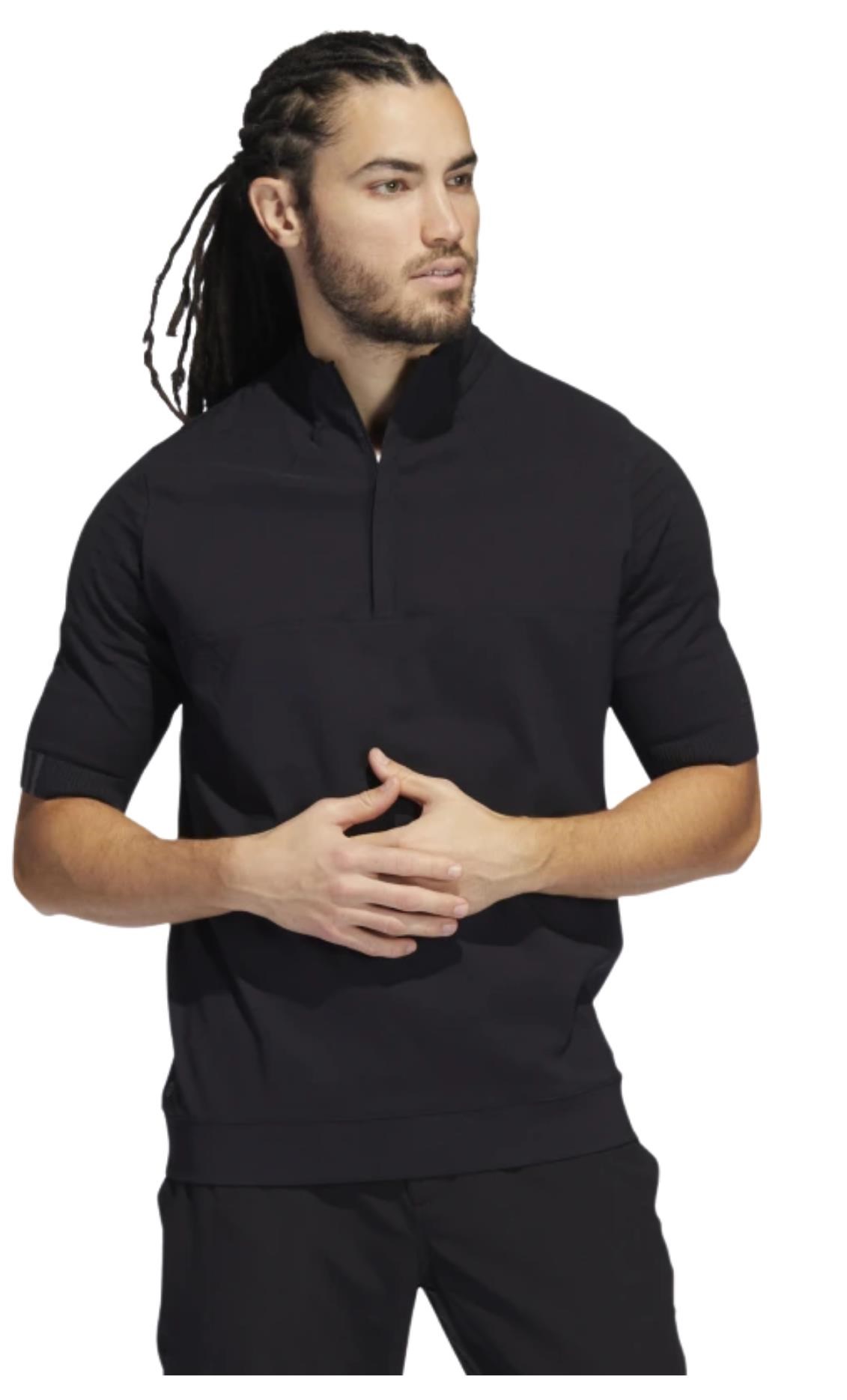 Adidas Primeknit Statement 1/4 Zip Herren Sweatshirt, schwarz