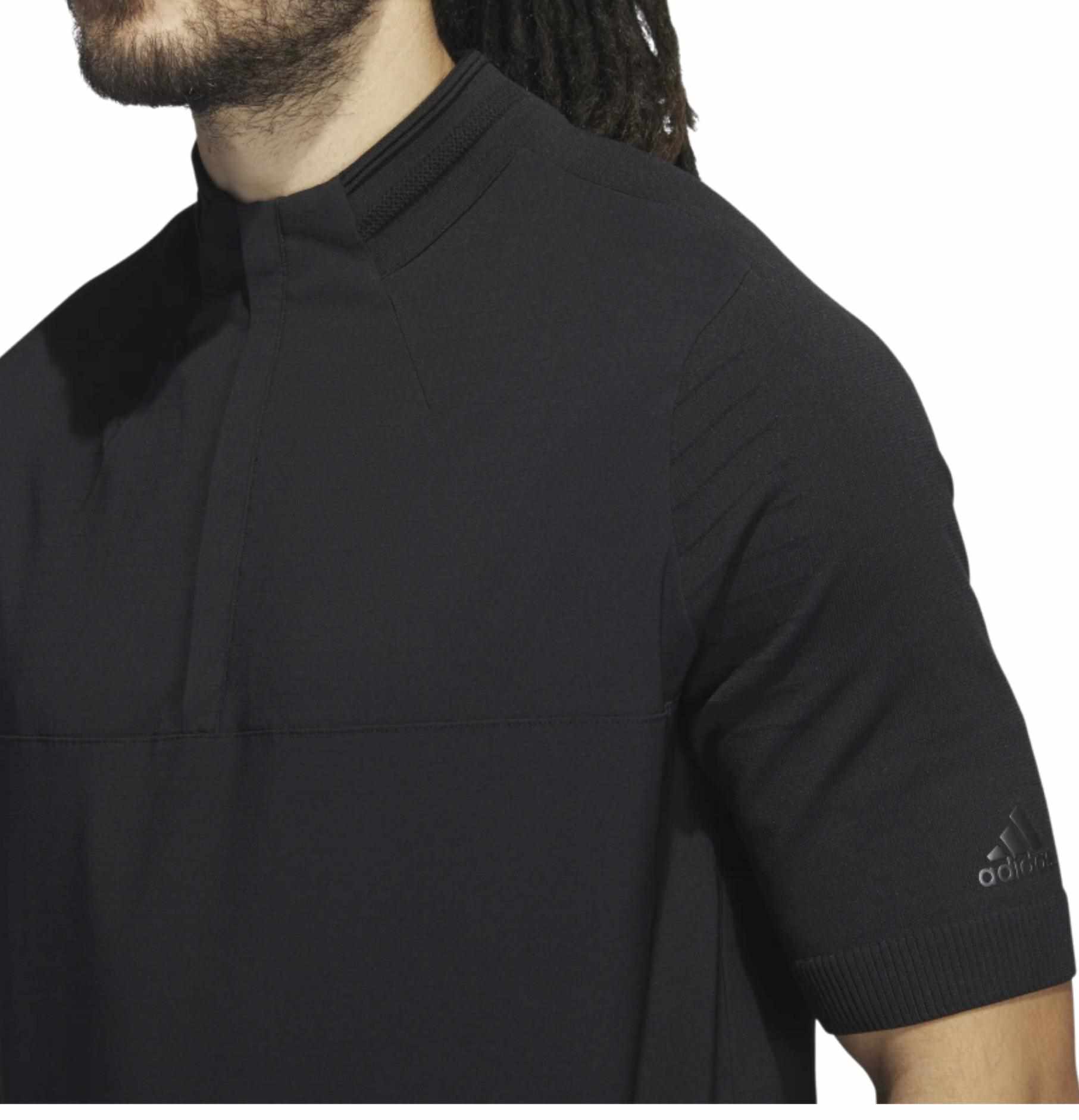 Adidas Primeknit Statement 1/4 Zip Herren Sweatshirt, schwarz