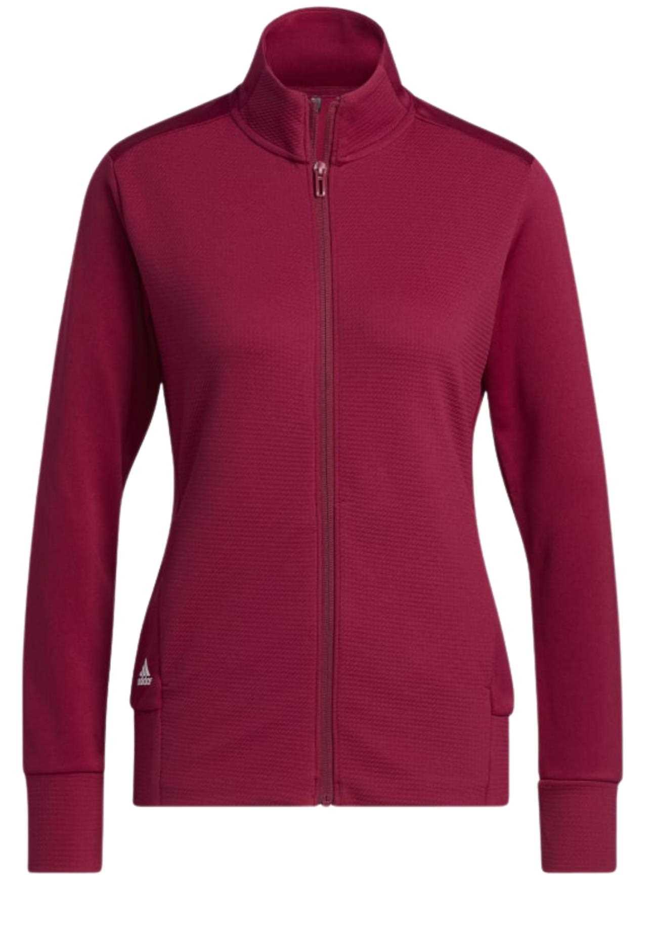 Adidas Textured Full-Zip Damen Sweatshirt, rot