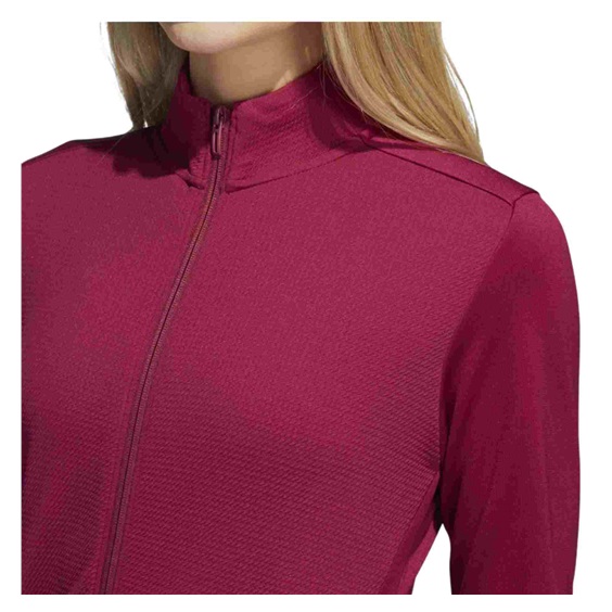 Adidas Textured Full-Zip Damen Sweatshirt, rot
