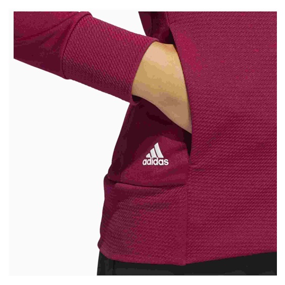 Adidas Textured Full-Zip Damen Sweatshirt, rot