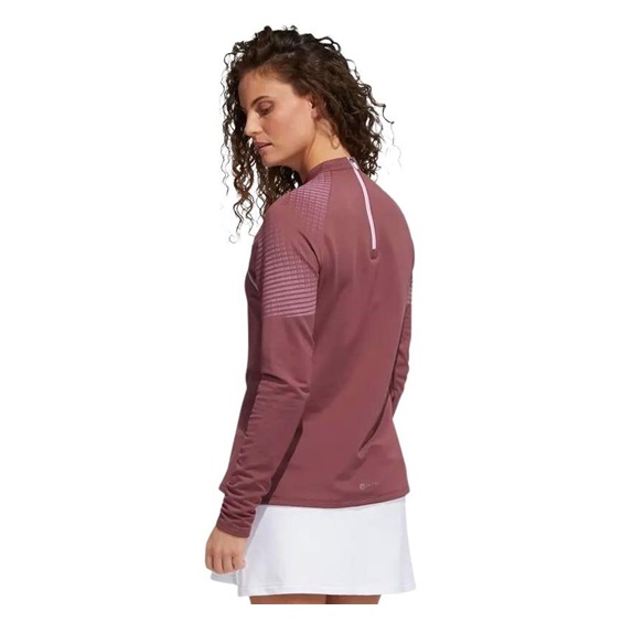 Adidas Cold Rdy Long Sleeve Top Mock Damen Sweatshirt, burgundy