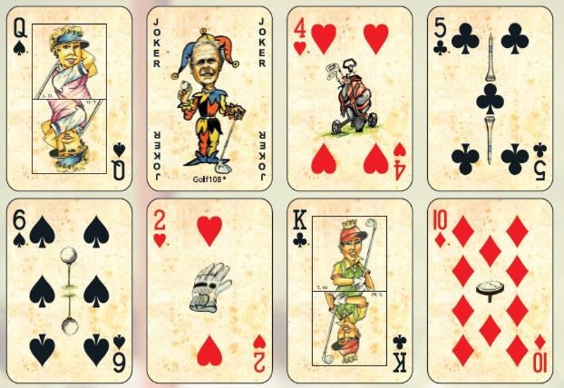 Golf Spielkarten Canasta, Editon RETRO