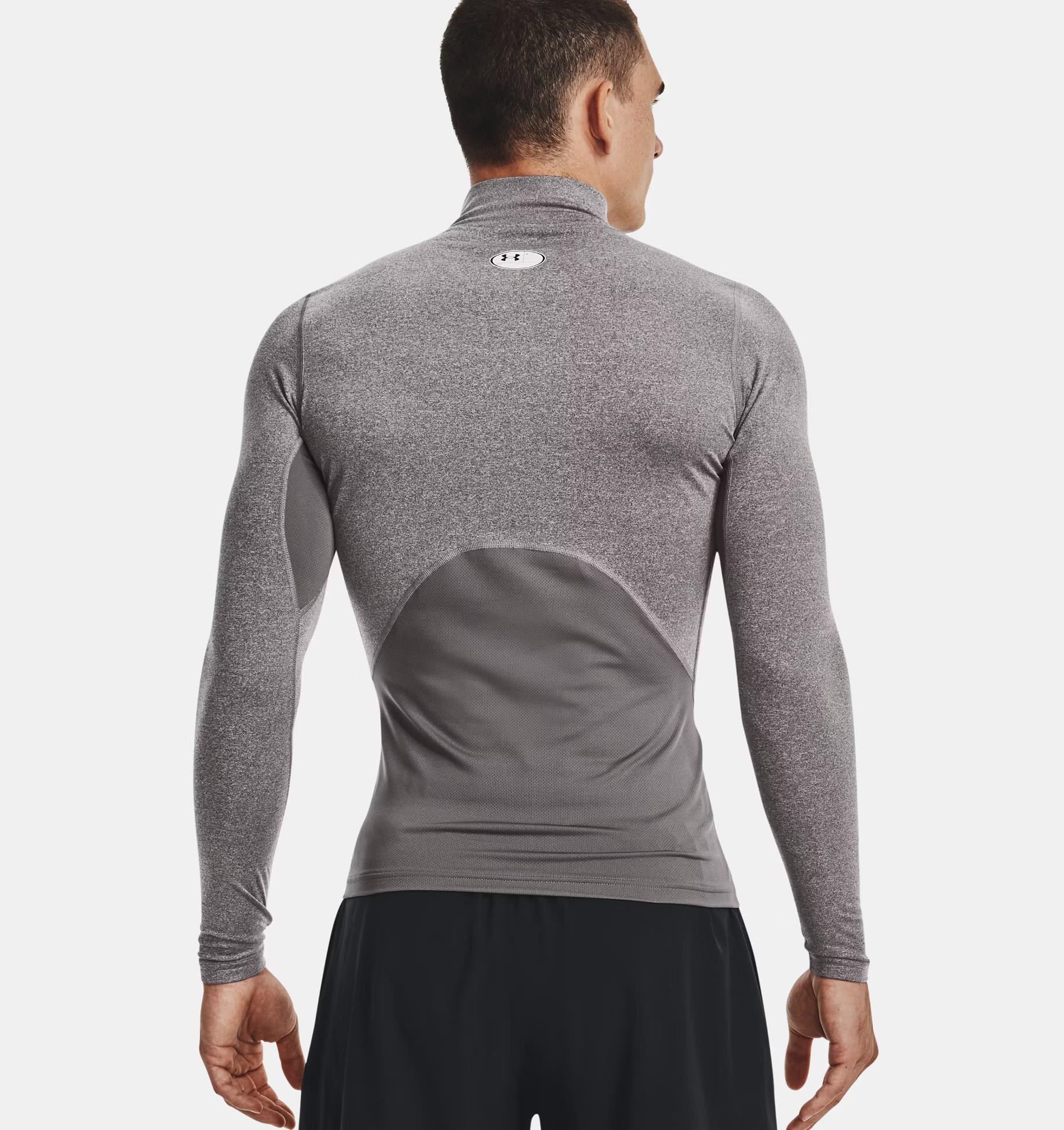 Under Armour ColdGear® Compression Mock Herren Winterkompressionsshirt, grau
