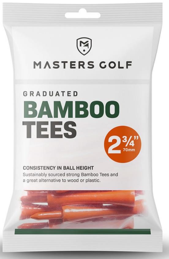 Masters Graduated Bamboo tee 70 mm, orange, 20 Stk.