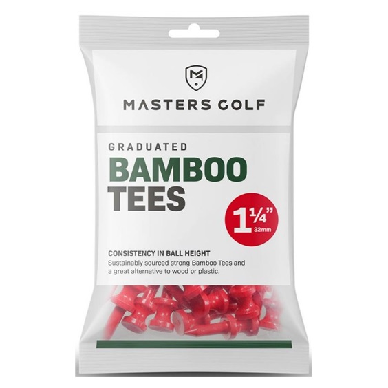 Masters Graduated Bamboo tee 32 mm, rot, 25 Stk.