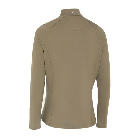 Callaway Thermal Longsleeve Fleece Back Jersey Damen Poloshirt, industrial green