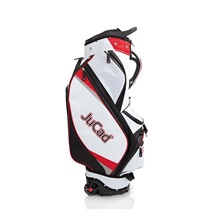 JuCad Bag To Roll Cartbag mit Rädern, schwarz/weiss//rot