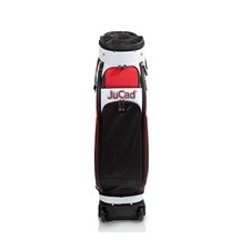 JuCad Bag To Roll Cartbag mit Rädern, schwarz/weiss//rot