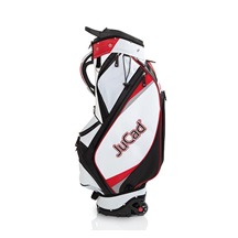 JuCad Bag To Roll Cartbag mit Rädern, schwarz/weiss//rot