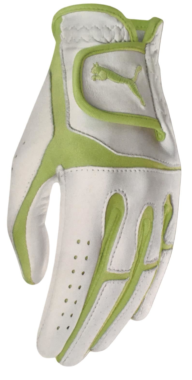 Puma Flexlite Performance Damen Golfhandschuh, weiß/sunny lime