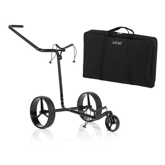 JuCad Carbon Shine 3-wheeled Manuell Golftrolley + Tragetasche