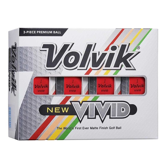 Volvik Vivid Golfbälle, rot